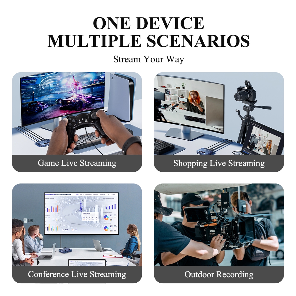 Acasis Thẻ Ghi Âm hdmi 4k hdr 4k 1080p 240hz Usb 3.0 Cho Máy Ảnh dslr