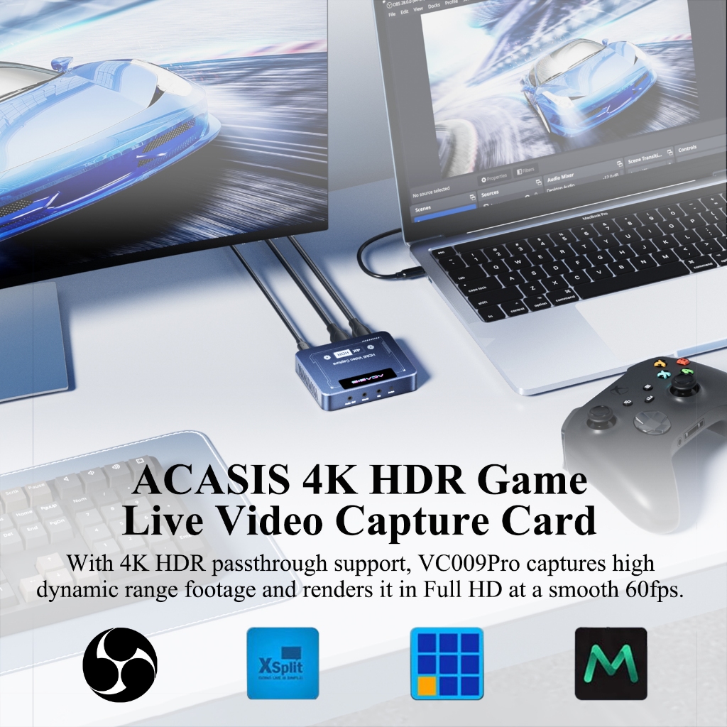 Acasis Thẻ Ghi Âm hdmi 4k hdr 4k 1080p 240hz Usb 3.0 Cho Máy Ảnh dslr