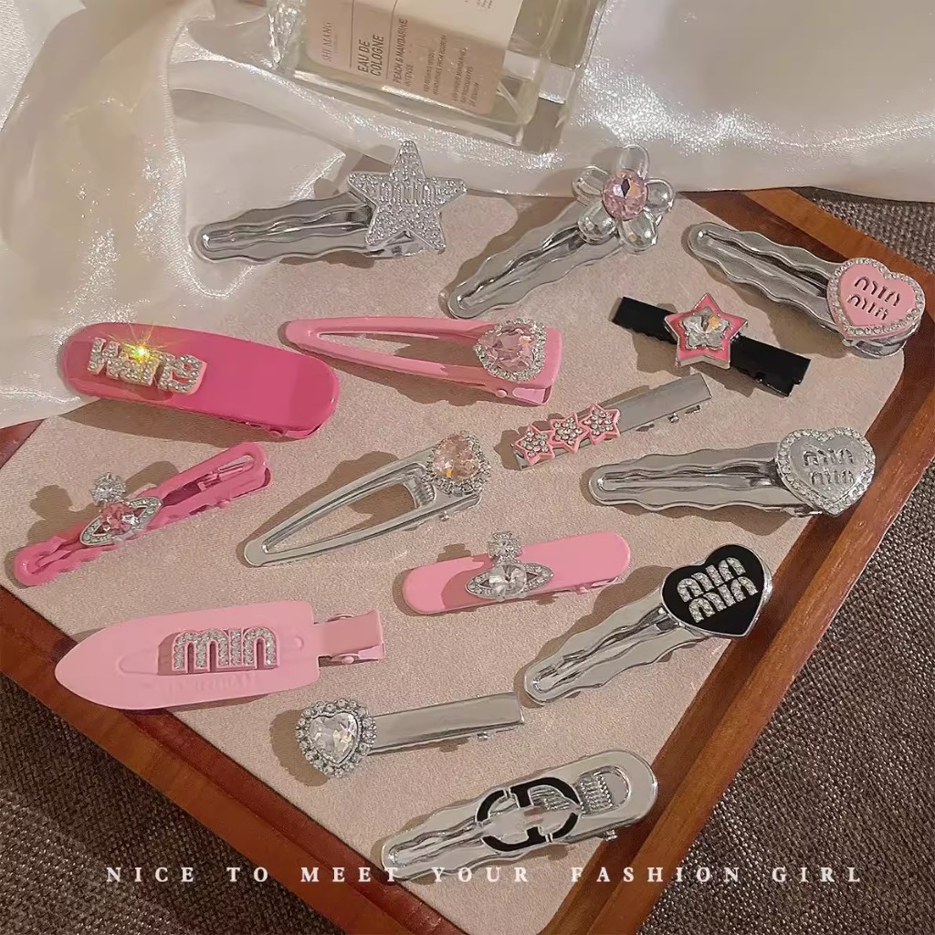 Set 12 Kẹp Tóc Kim Loại Hình Ngôi Sao Màu Bạc Thời Trang Hàn Quốc 2023