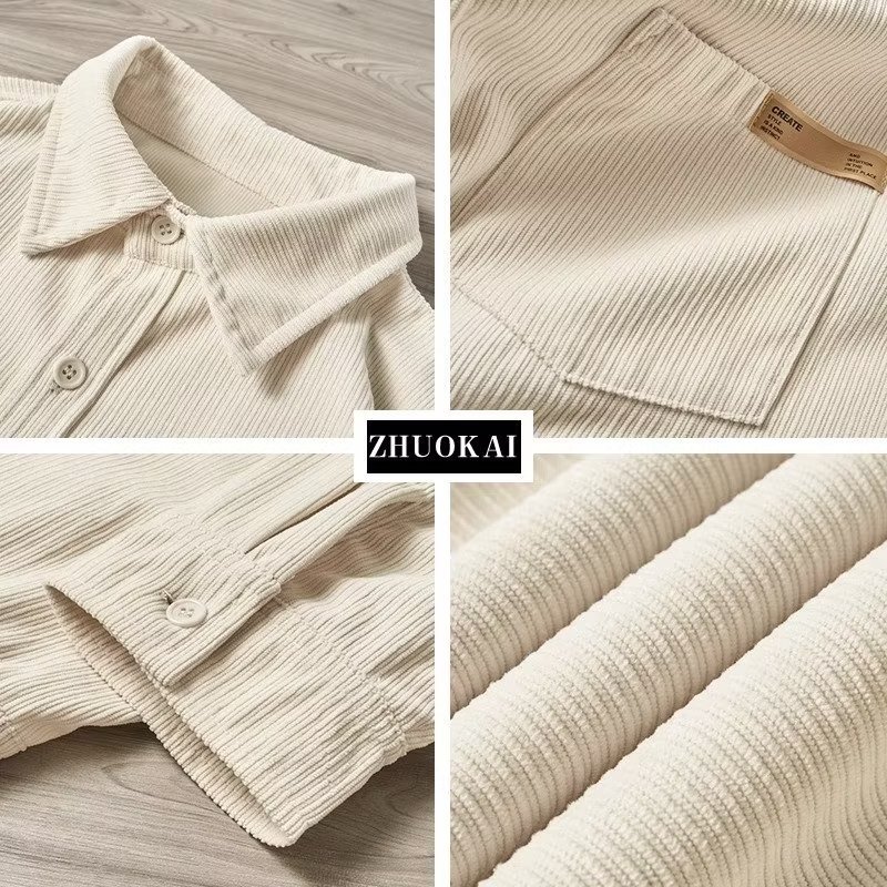 Áo khoác ngoài nam, áo sơ mi, áo khoác, áo xuân thu, thương hiệu thời trang Nhật Bản dài tay, dáng rộng và giản dị đa năng / M-5XL