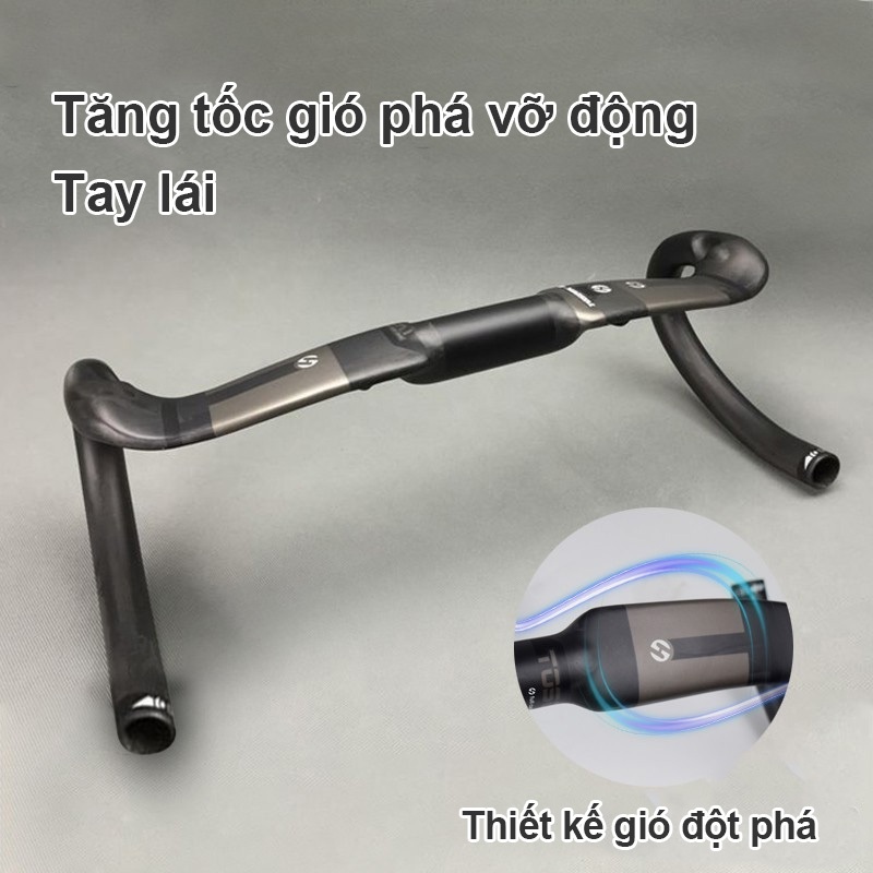 Ghi Đông Xe Đạp Bằng Sợi Carbon Xe đạp đường trường400/420/440mm * 31.8mm Phụ kiện xe đạp