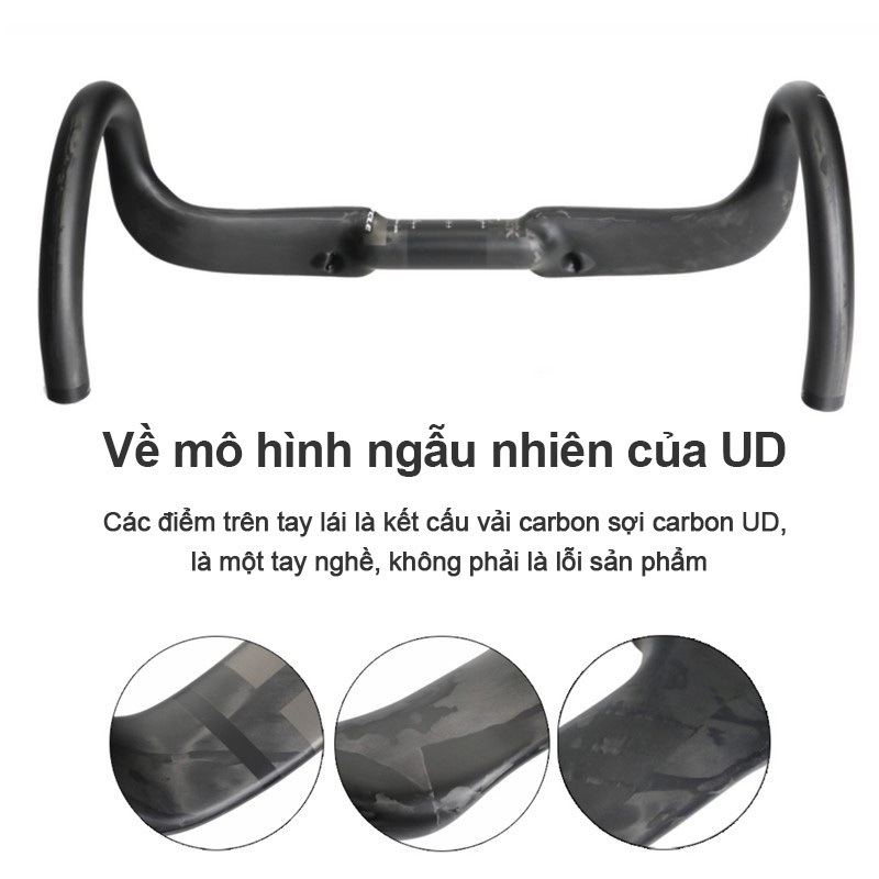 Ghi Đông Xe Đạp Bằng Sợi Carbon Xe đạp đường trường400/420/440mm * 31.8mm Phụ kiện xe đạp