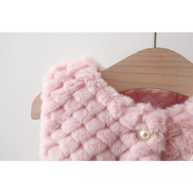 Áo Khoác Thu Đông 2023 Sát Nách Màu Trơn Ấm Áp Hợp Thời Trang Cho Bé Gái 0-3 Tuổi