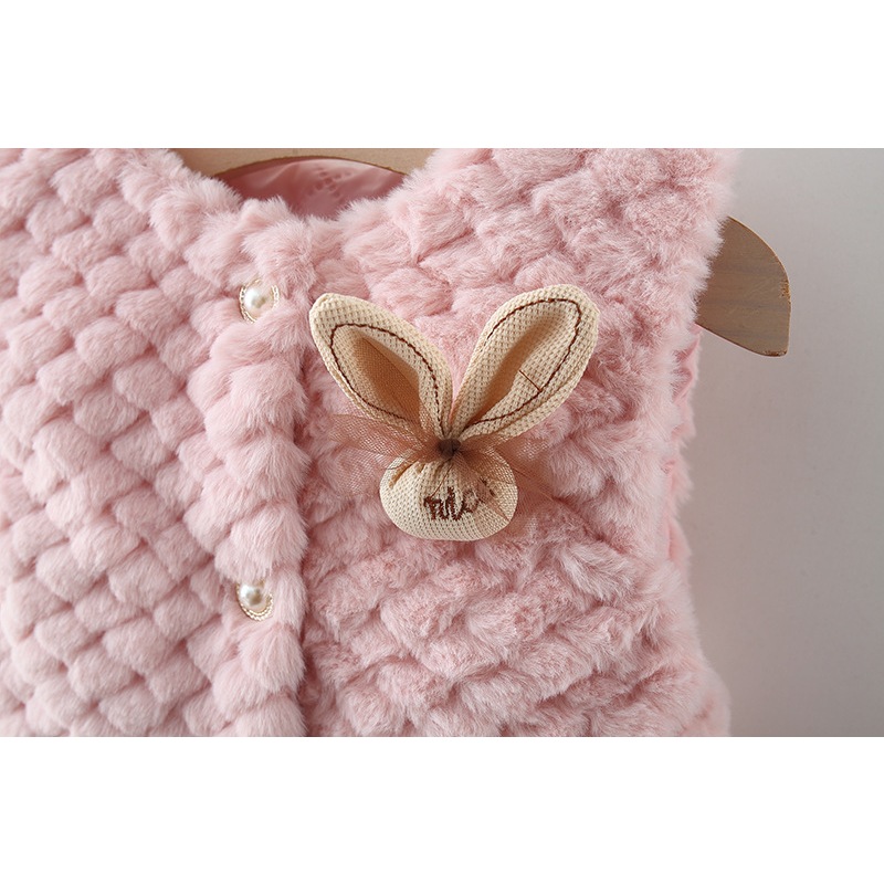 Áo Khoác Thu Đông 2023 Sát Nách Màu Trơn Ấm Áp Hợp Thời Trang Cho Bé Gái 0-3 Tuổi