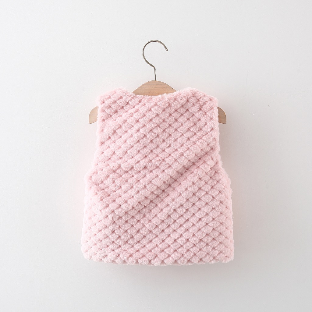 Áo Khoác Thu Đông 2023 Sát Nách Màu Trơn Ấm Áp Hợp Thời Trang Cho Bé Gái 0-3 Tuổi