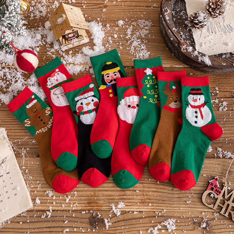 Vớ Giáng Sinh Cao Trung Bình Mềm Mại Thoải Mái Thoáng Khí Và Ấm Nhiều Màu Sắc Khác Nhau yunguang Dành Cho Bạn Nữ