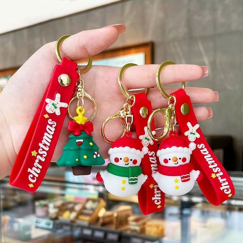 Móc Khóa Hình Người Tuyết Hoạt Hình Đáng Yêu