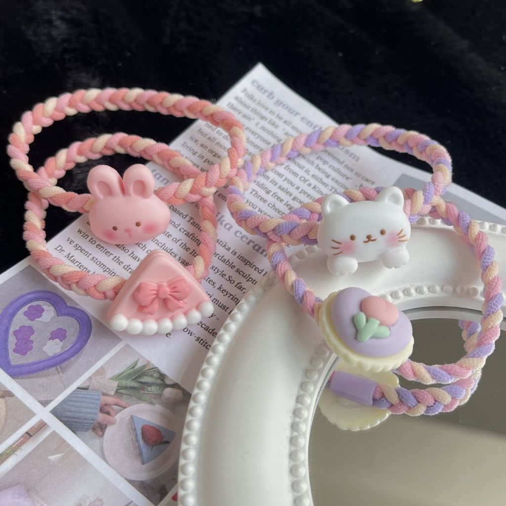 Dây Buộc Tóc Hình Thú Hoạt Hình Nhiều Màu Sắc Dễ Thương Phong Cách Hàn Quốc Cho Nữ