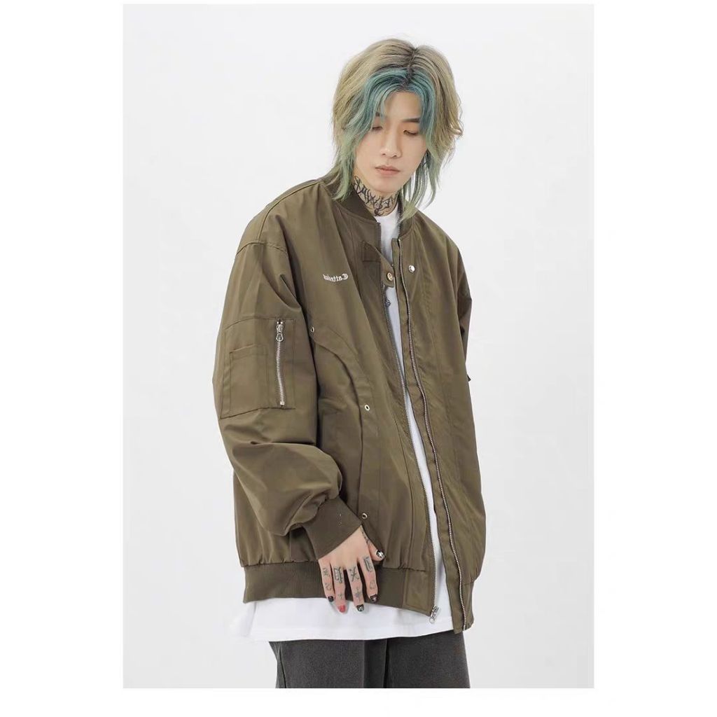 Áo Khoác Bóng Chày Chất Lượng Cao Phong Cách Đường Phố Mỹ Cá Tính Cho Nam Nữ