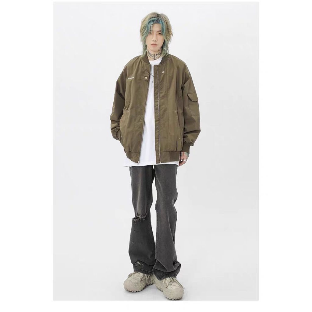 Áo Khoác Bóng Chày Chất Lượng Cao Phong Cách Đường Phố Mỹ Cá Tính Cho Nam Nữ