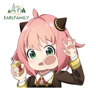 Earlfamily 13cm Dành Cho Gián Điệp x Gia Đình Anya Peeker Xe Dán Anime Windows Xe Máy Decal Chống Thấm Nước RV JDM Phụ Kiện Xe Hơi