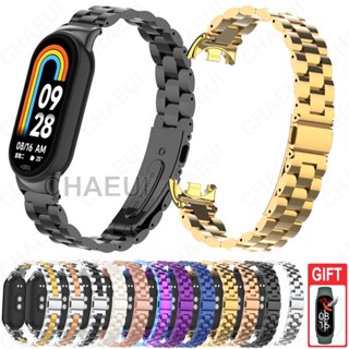 Dây đeo bằng thép không gỉ Phụ kiện vòng tay thay thế bằng kim loại cho Xiaomi Smart Band 10 9 8 / Band 10 Ceramic Edition