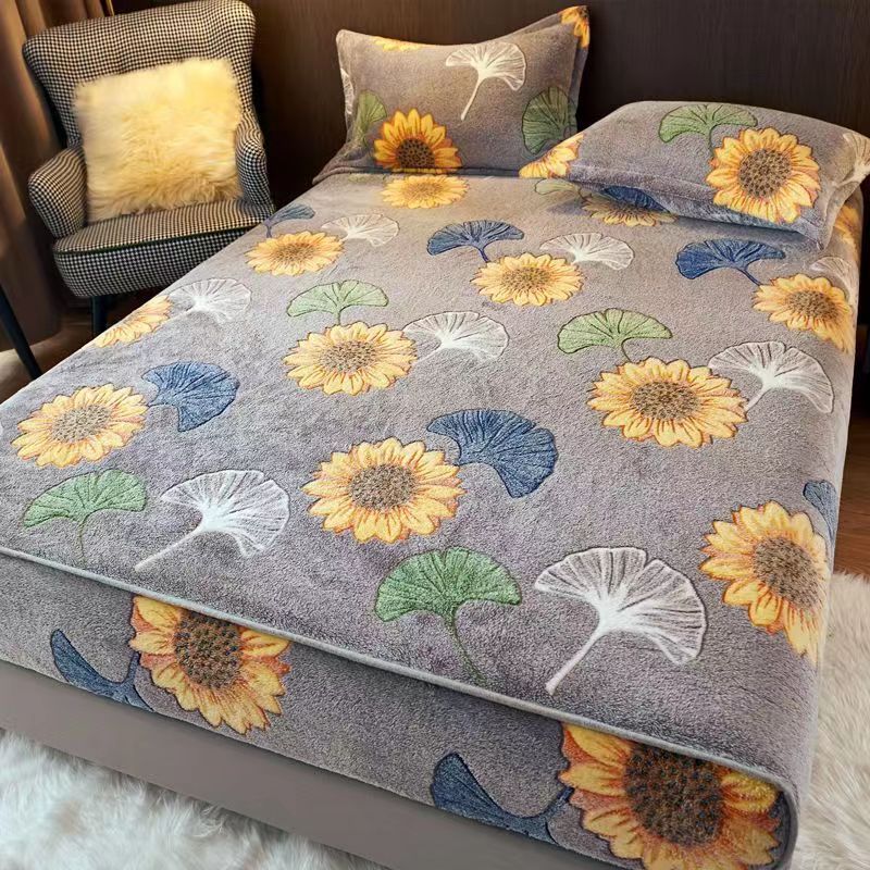 Ga Trải Giường Hai Mặt Bằng Lông Cừu Thời Trang Mùa Đông Ấm Áp