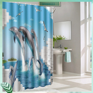 Bán buôn 180x180 cm màn tắm in hình đẹp polyester chống thấm nước phòng rèm phụ kiện