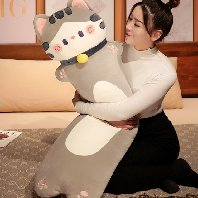 Gối Ôm Nhồi Bông Hình Mèo Đáng Yêu