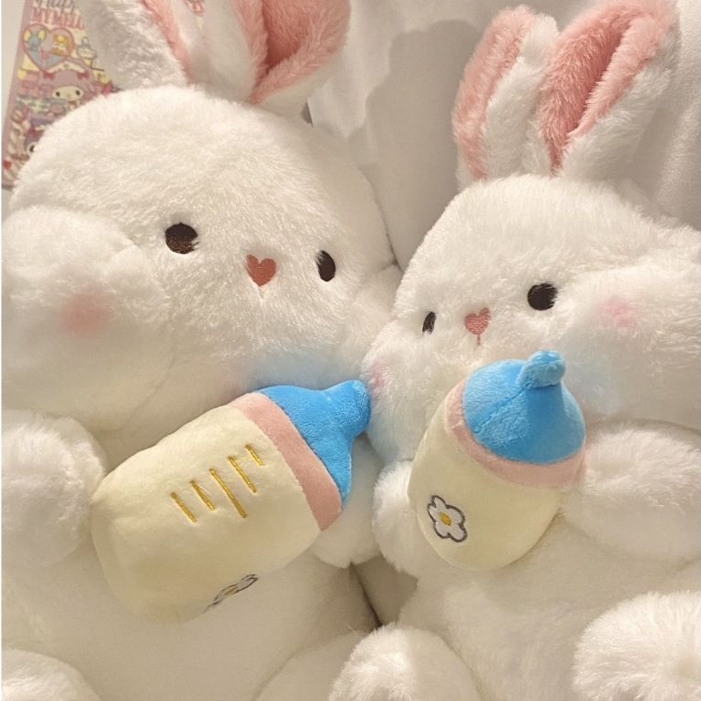 Thú Nhồi Bông Hình Thỏ Trắng Dễ Thương Cho Bé