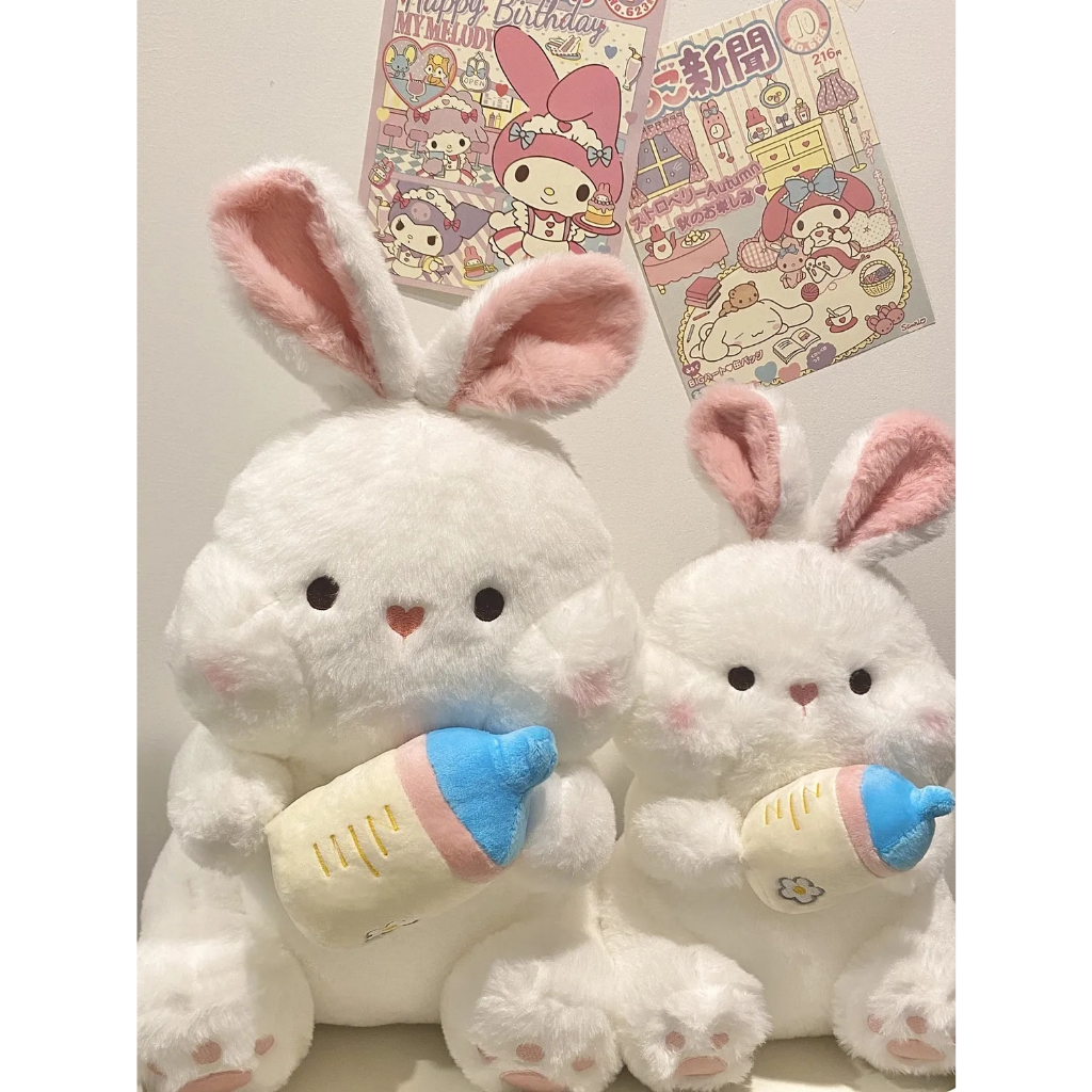 Thú Nhồi Bông Hình Thỏ Trắng Dễ Thương Cho Bé