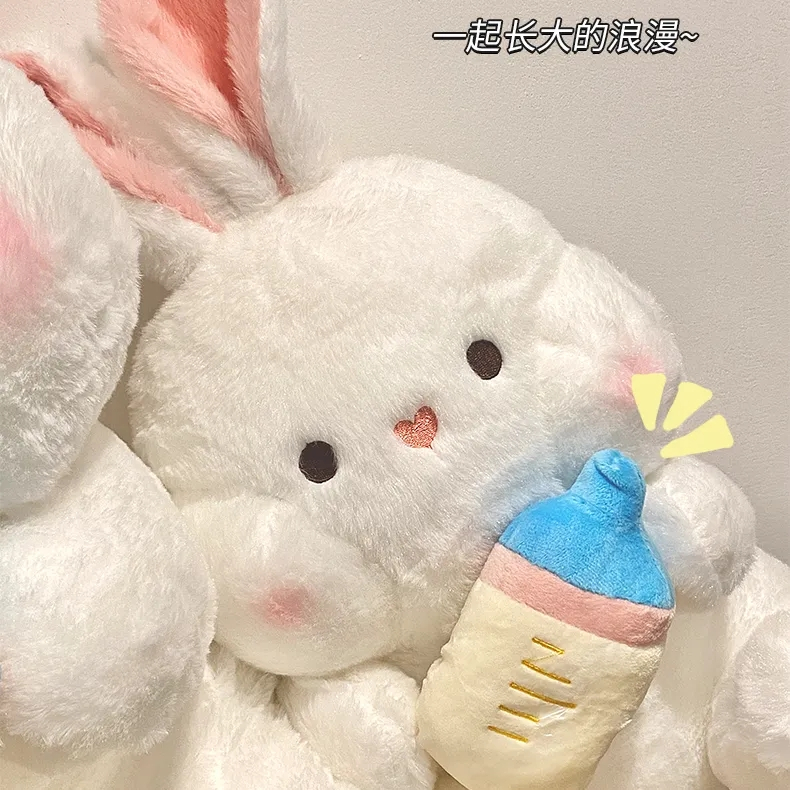Thú Nhồi Bông Hình Thỏ Trắng Dễ Thương Cho Bé