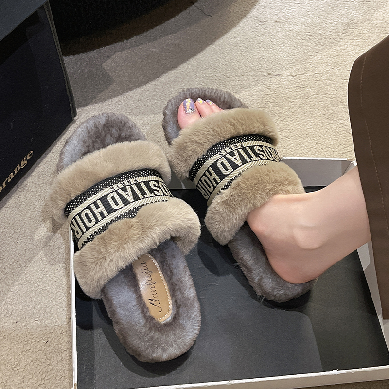 Dép Đi Trong Nhà Đế Dày Chống Trượt Thời Trang Mùa Đông