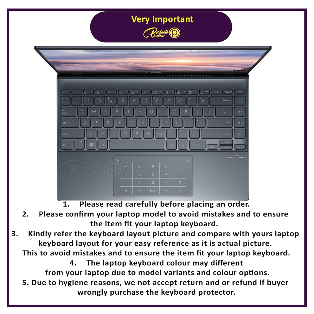 Miếng Silicone Bảo Vệ Bàn Phím Máy Tính Asus ZenBook 14 UX425 UX425J UX425JA UX425EA UM425IA 20A 14 inch 2020