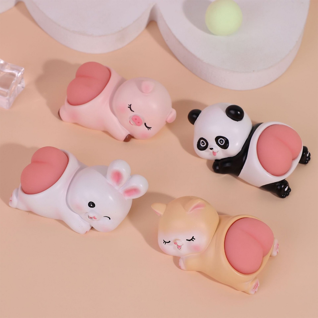 ● Đồ chơi gấu thỏ cún heo mông silicon mềm xả stress xinh xắn
