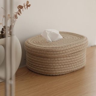 Hộp đựng khăn giấy để bàn khách sạn hộp khăn giấy dệt khách sạn bàn trà hộp khăn giấy hộp bông dây dệt hộp khăn giấy