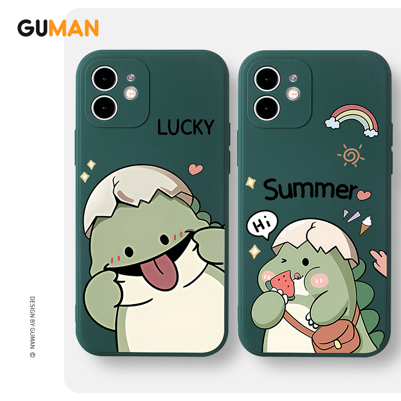 Ốp lưng GUMAN mềm hoạt hình cặp đôi dễ thương đẹp Cho iPhone 15 14 13 12 11 Pro Max SE 2020 X XR XS 8 7 ip 6S 6 Plus kute xyb2380