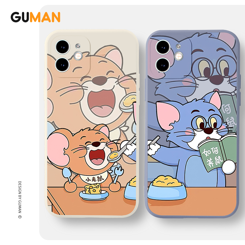 Ốp lưng GUMAN mềm hoạt hình cặp đôi dễ thương đẹp Cho iPhone 15 14 13 12 11 Pro Max SE 2020 X XR XS 8 7 ip 6S 6 Plus kute xyb2384