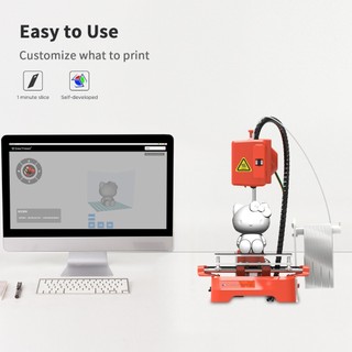 Máy in mini 3D FDM Êm Độ chính xác cao Nâng cấp công nghệ máy đùn 4x4x4in Khối lượng nhỏ 100‑240V