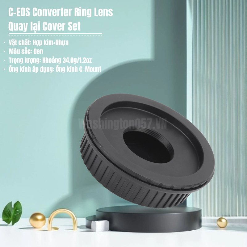 Có thể bán buôn Vòng điều hợp ống kính C ‑ EOS có nắp sau gắn ngàm C máy ảnh Canon EF / EF ‑ S washington057 Hàng giao ngay
