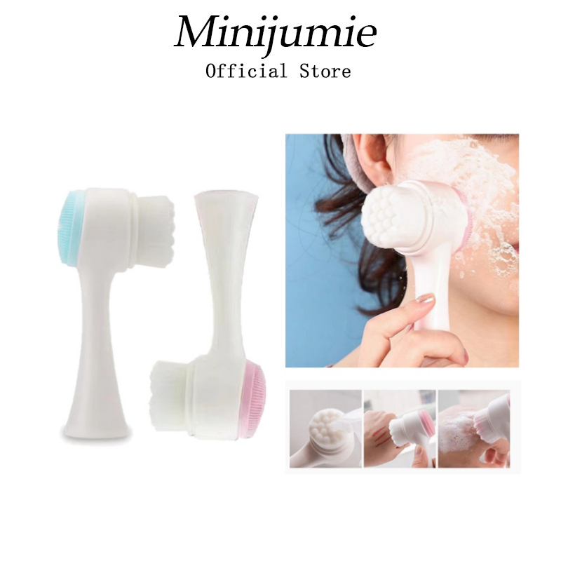 Bàn chải rửa mặt Minijumie gel silica làm sạch sâu da mặt hiệu quả