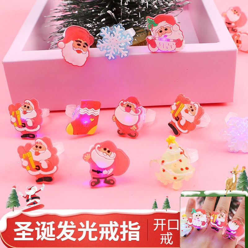 Nhẫn Đồ Chơi Có Đèn Phát Sáng Họa Tiết Hoạt Hình Dành Cho Bé Gái