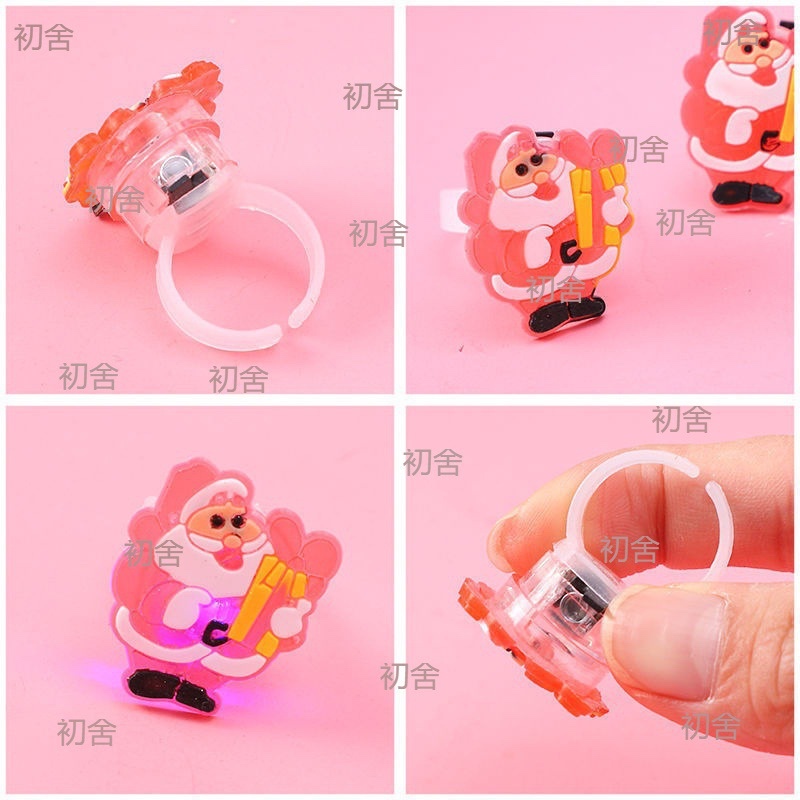 Nhẫn Đồ Chơi Có Đèn Phát Sáng Họa Tiết Hoạt Hình Dành Cho Bé Gái