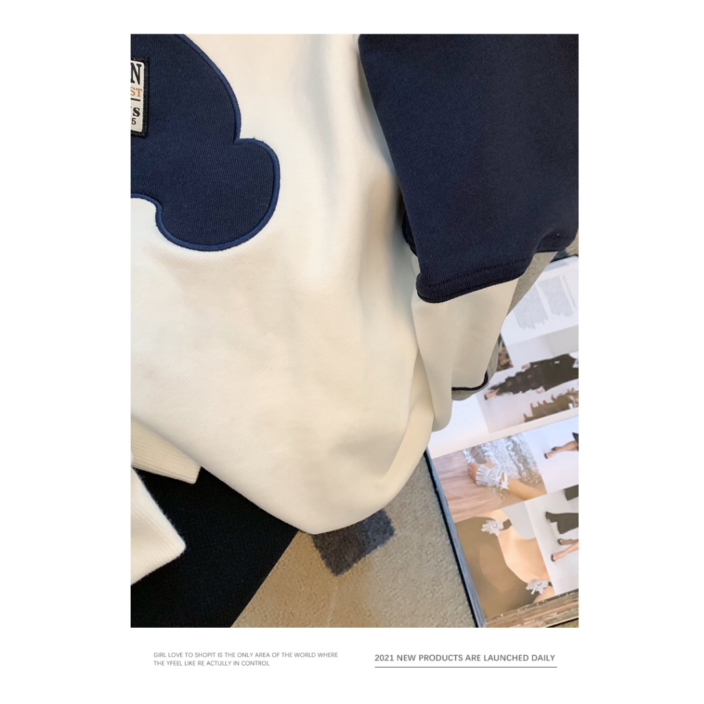 Áo Sweater Mỏng Cổ Tròn Thêu Họa Tiết Thời Trang Xuân Thu Cho Nữ