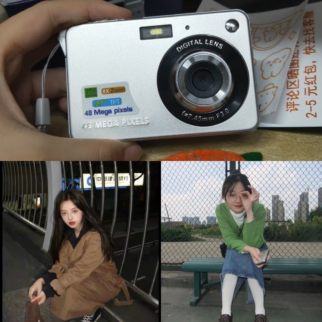 【giao hàng hôm nay>>>2.7 Inch TFT LCD Display 18MP 720P 8x Zoom HD Digital Camera Anti-Shake Camcorder Videos CMOS Micro Camera Children Gift