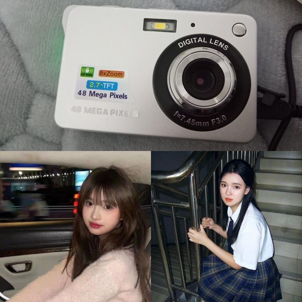 【giao hàng hôm nay>>>2.7 Inch TFT LCD Display 18MP 720P 8x Zoom HD Digital Camera Anti-Shake Camcorder Videos CMOS Micro Camera Children Gift