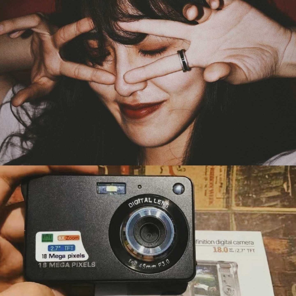 【giao hàng hôm nay>>>2.7 Inch TFT LCD Display 18MP 720P 8x Zoom HD Digital Camera Anti-Shake Camcorder Videos CMOS Micro Camera Children Gift