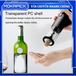 Dụng cụ tự động mở nắp chai rượu, Máy mở nắp rượu vang Sạc usb Mokapick
