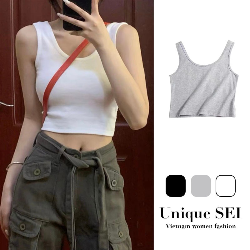 Áo Croptop Hai Dây Màu Sắc Thời Trang Quyến Rũ Cho Nữ