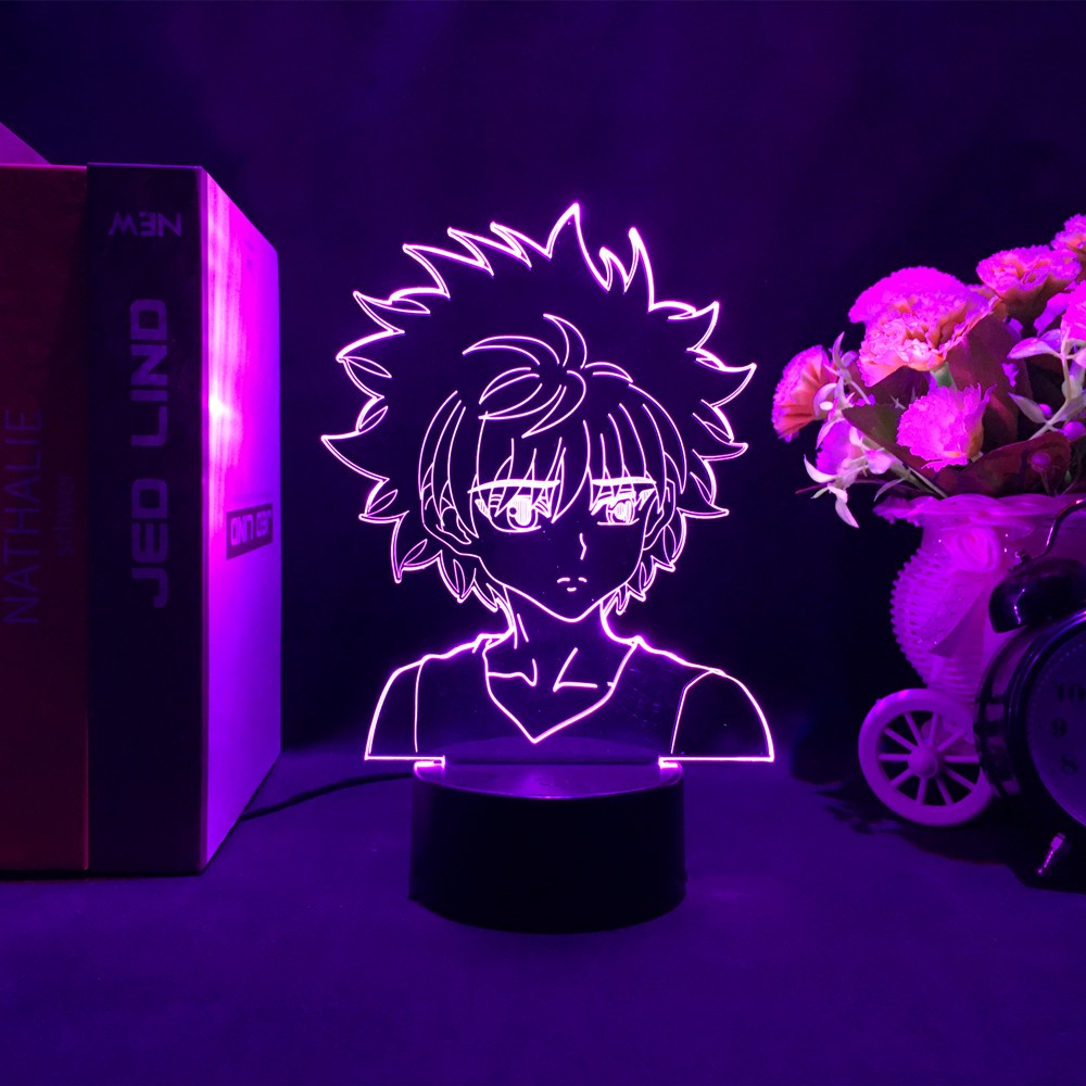 Anime hunter x hunter Đèn Ngủ led Để Bàn Đổi Màu Sạc usb Cho Trẻ Em