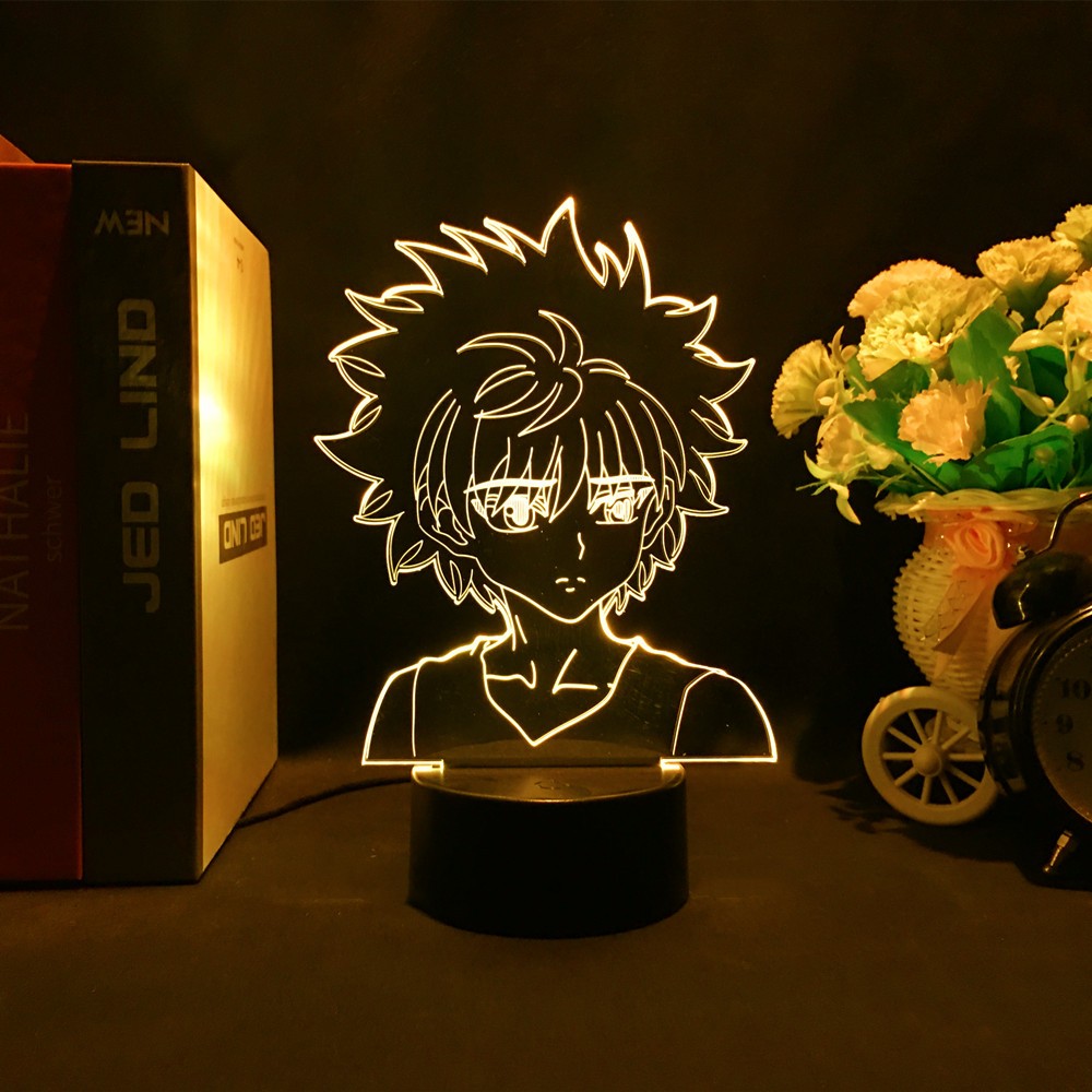 Anime hunter x hunter Đèn Ngủ led Để Bàn Đổi Màu Sạc usb Cho Trẻ Em