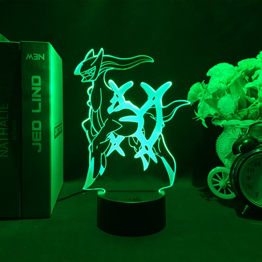 Đèn Ngủ led 3d Hình pokemon Có Thể Thay Đổi Màu Sắc Dành Cho Bé Gái