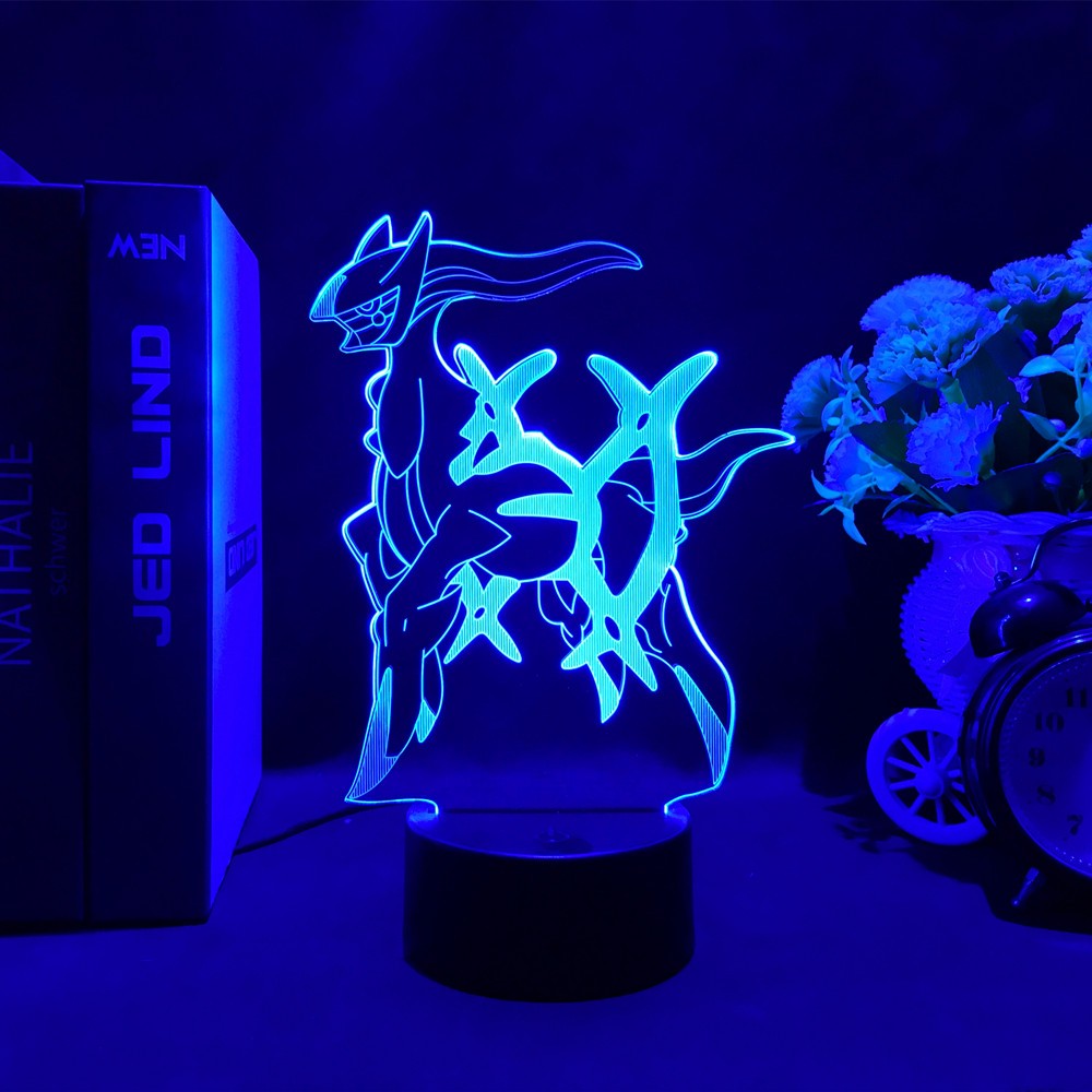 Đèn Ngủ led 3d Hình pokemon Có Thể Thay Đổi Màu Sắc Dành Cho Bé Gái