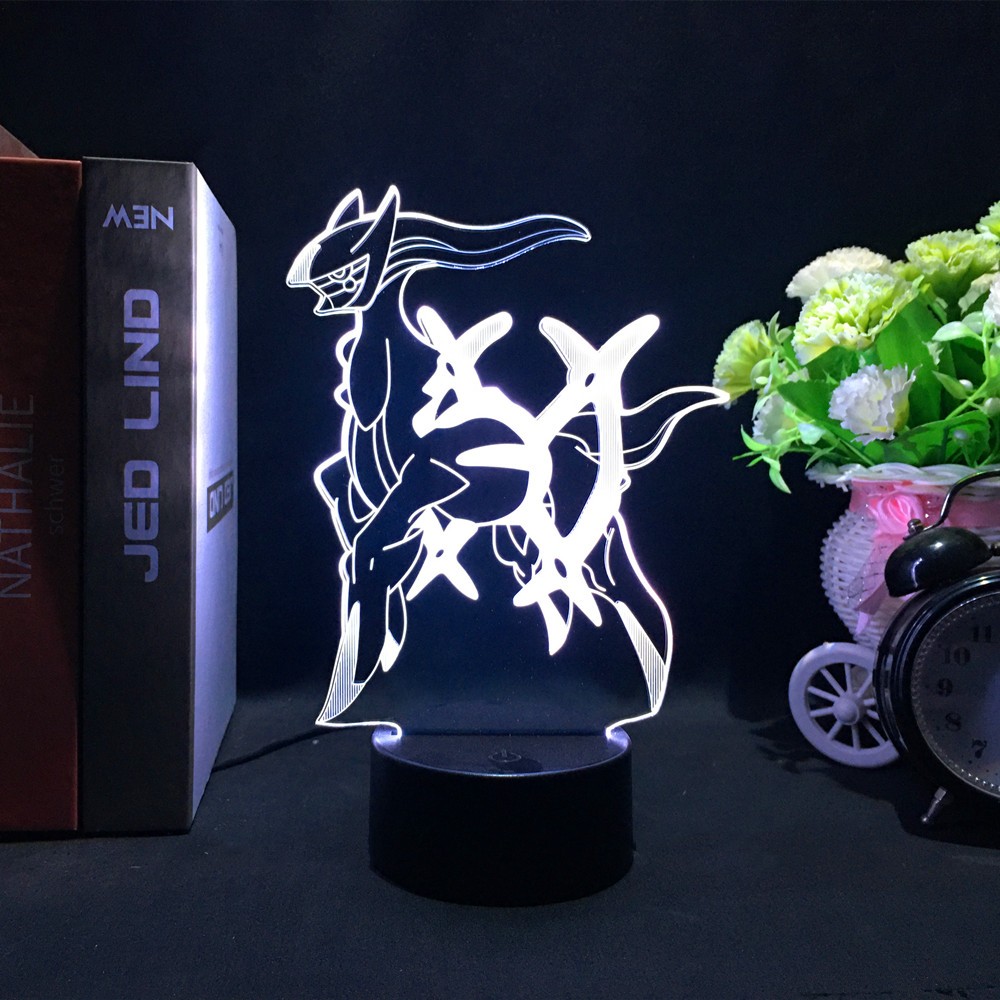 Đèn Ngủ led 3d Hình pokemon Có Thể Thay Đổi Màu Sắc Dành Cho Bé Gái
