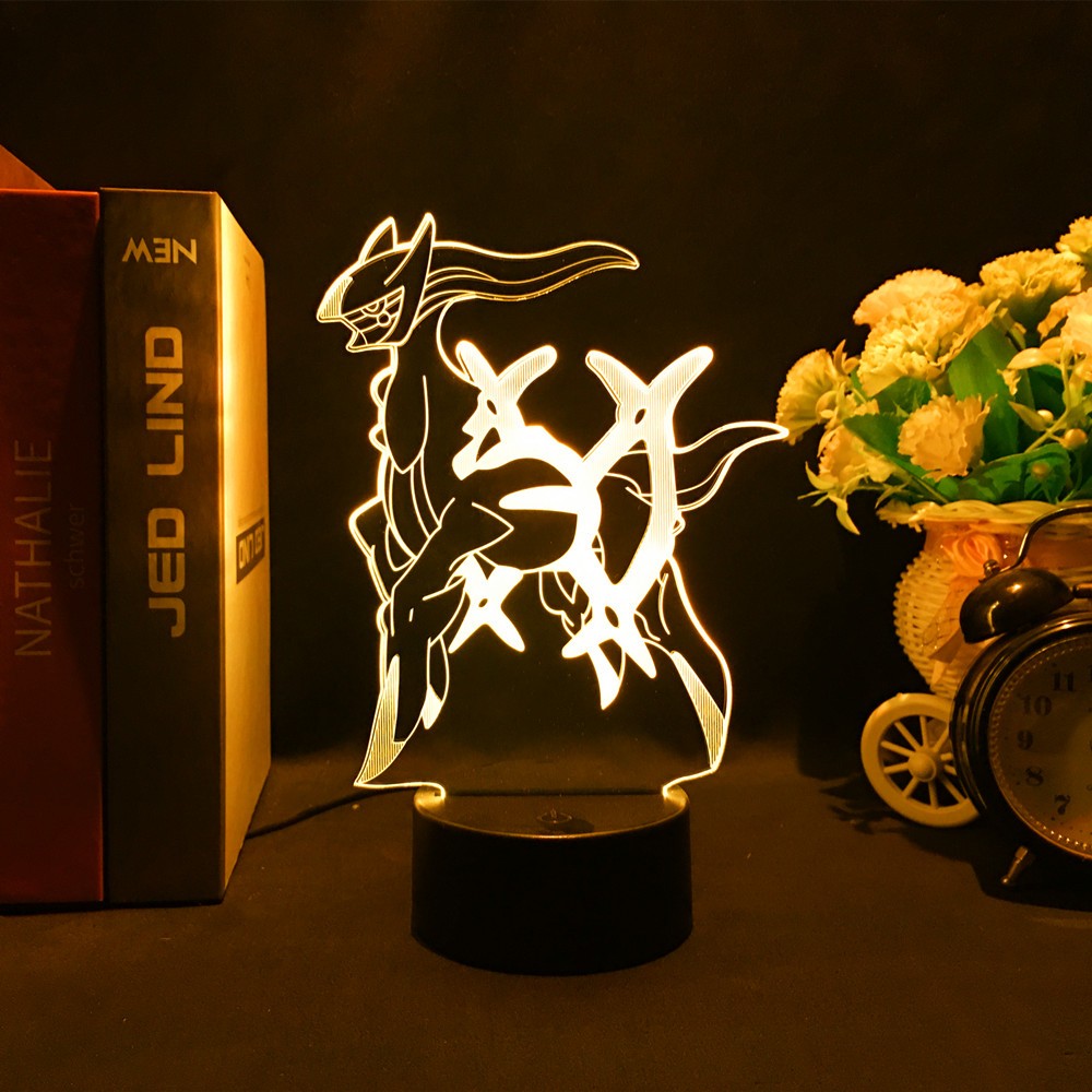 Đèn Ngủ led 3d Hình pokemon Có Thể Thay Đổi Màu Sắc Dành Cho Bé Gái