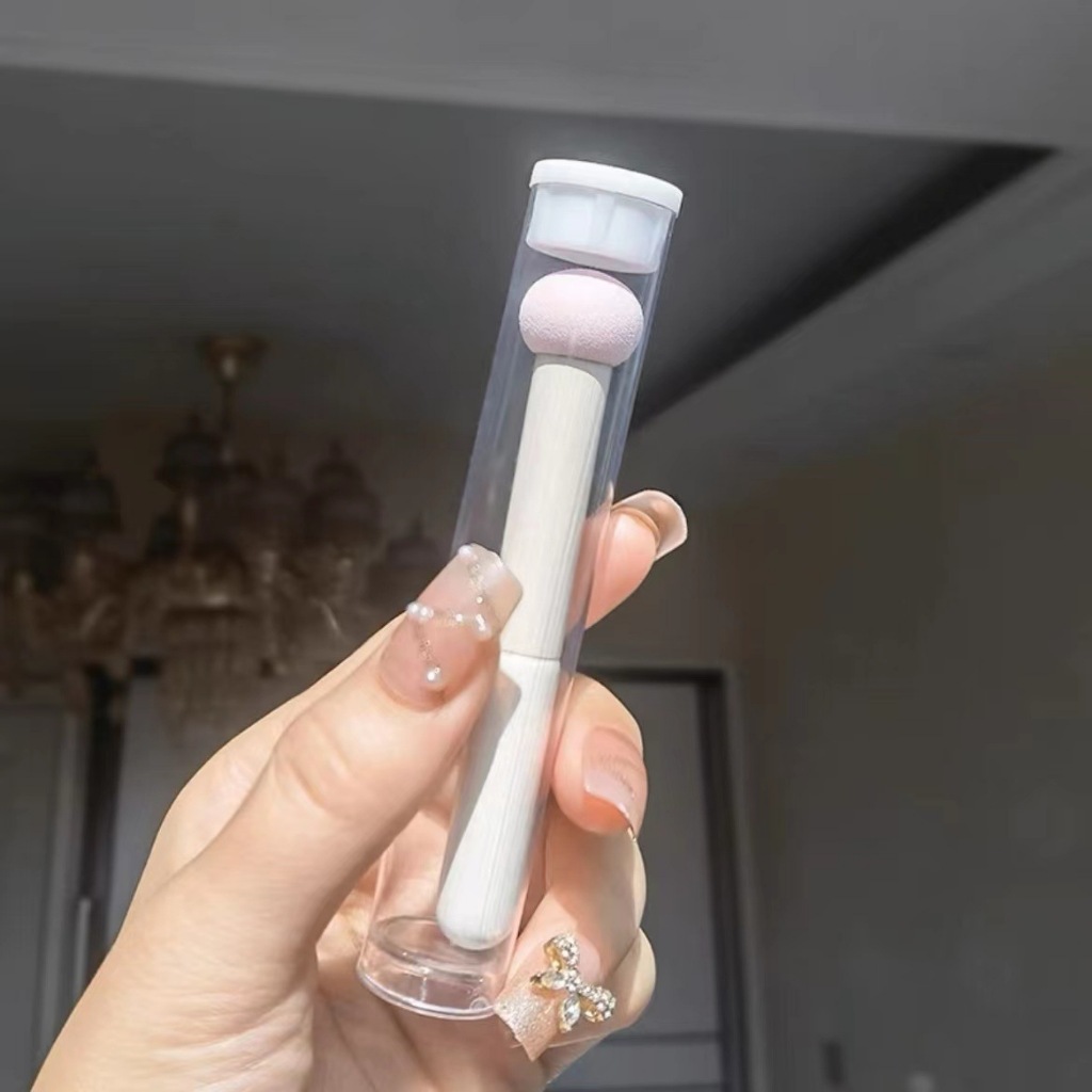 Cọ Xốp Đầu Nấm Che Khuyết Điểm Quầng Thâm Và Mụn Trứng Cá Kèm Hộp Đựng Tiện Lợi Ốp