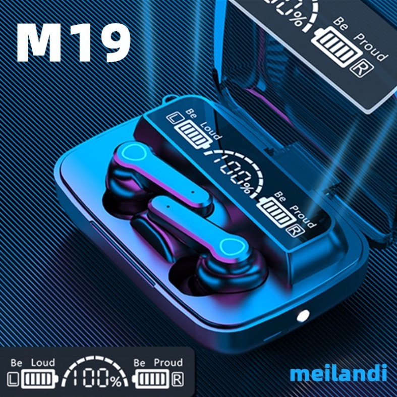 Tai Nghe Bluetooth Không Dây Đa Năng M19 Pro Có Đèn LED Thích Hợp Với Mọi Máy Tai nghe phukien_htl