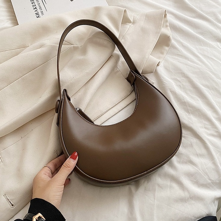 Túi Xách Nữ Thời Trang Quai Xách Kẹp Nách - Túi Xách Nữ Đi Chơi, Đi Làm Thời Trang Màu Trơn Dáng Thuyền bubblu26.vn