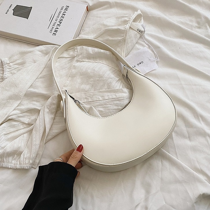 Túi Xách Nữ Thời Trang Quai Xách Kẹp Nách - Túi Xách Nữ Đi Chơi, Đi Làm Thời Trang Màu Trơn Dáng Thuyền bubblu26.vn