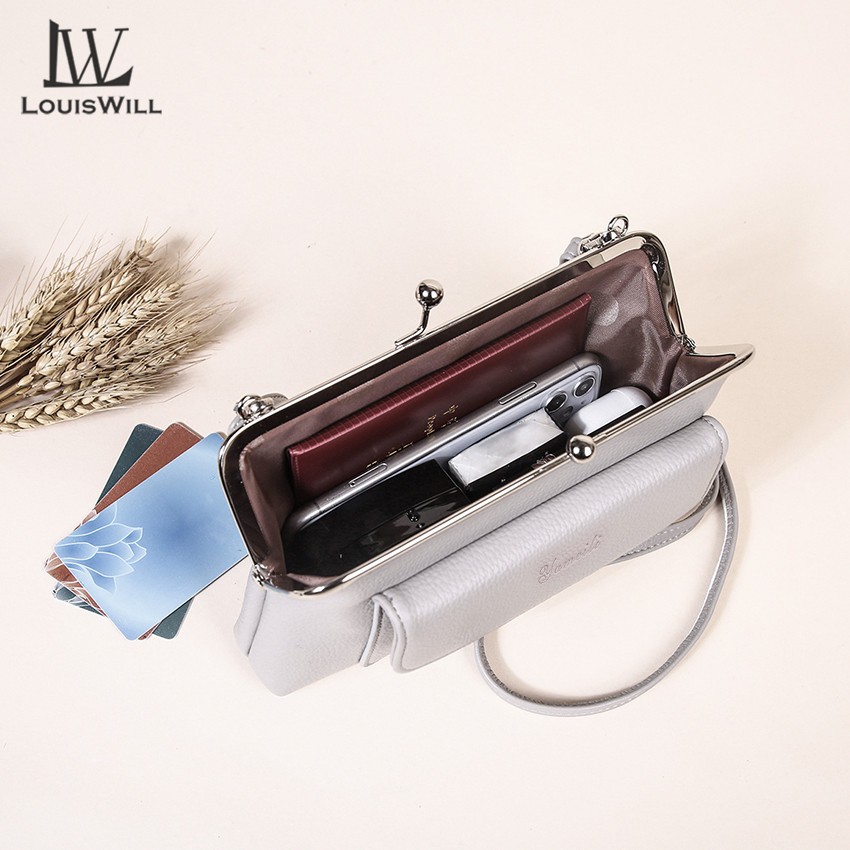 Louiswill Túi Đeo Chéo Đựng Điện Thoại Siêu Nhẹ Thiết Kế Đơn Giản Thời Trang Cho Nữ